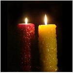 Rose Tree Pillar Candle